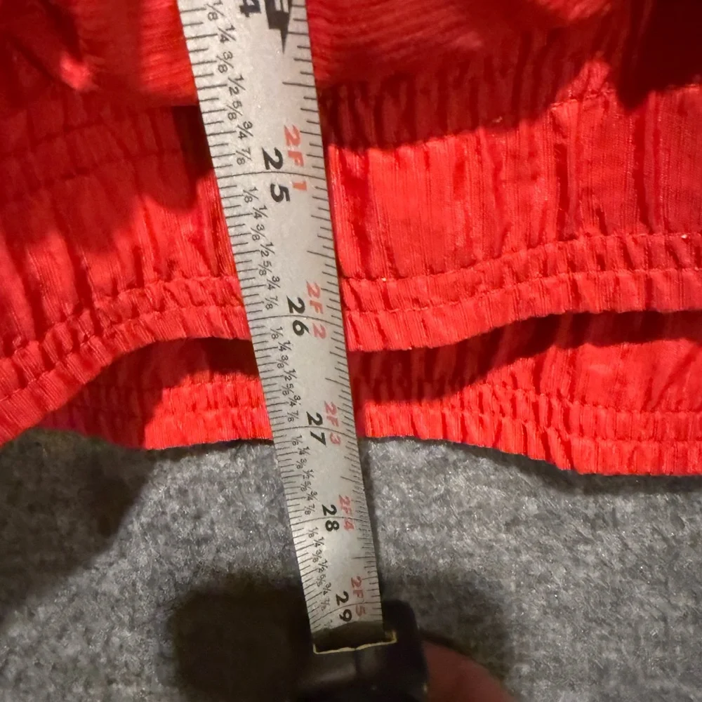 Ohio State Vtg Starter Jacket Coat Mens L red windbreaker lined hooded 1/2 zip